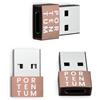 PORTENTUM 3X Adattatore USB C USB A - USB C Femmina a USB Maschio, Velocità 2.0, 480 MB, corpo premium in zinco ad alta resistenza al calore - adattatore USB a Tipo C di soli 4 grammi, ORO ROSA
