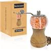 Reiwosee Macinapepe Manuale, Macina Pepe e Sale, Set da 1 Classico di macinapepe a mano e sale splendido, materiale EP acrilico, lame in ceramica con mulino regolabile grossolano sale & Pepper Grinder