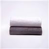 Sancarlos - Ocean, set di 2 asciugamani da lavabo combinati, colore grigio chiaro e grigio scuro, dimensioni 50 x 100 cm