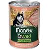 Monge Natural Superpremium BWild Grain Free per cani adulti Bocconi Salmone zucca e zucchine 400 gr