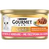 Gourmet Gold Cat Adult Dadini in Salsa con Verdure, con Trota e Verdure 85 gr