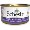 Schesir Cat Pollo e Manzo con Riso al Naturale 85 gr