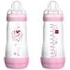 Mam Easy Start Biberon rosa con tettarella in silicone per bambine 320 ml
