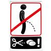 WOGEKA ART Blechschild Targa in Metallo WC-Benutzung Stehpinkeln verboten Toilette 20 X 30 Klo Scritta Deko 456