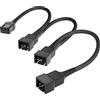 KabelDirekt - 20-20-20cm Cavo Ventola PC a 3 Pin su 3x cavi distribuzione ventola a 3 Pin (per il collegamento di ulteriori ventole)