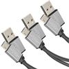 KabelDirekt Cavi Micro USB 2.0 - 0,5 m + 1 m + 2m, cavo di carica e cavo dati High Speed, adatti per smartphone e tablet con porta micro USB, colore nero/space grey