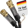 KabelDirekt - Cavo SAT, Antenna TV, Coassiale - 7,5 m - Cavo Satellitare 4K con connettore F in Metallo - Disponibile in 0,5-30 m (per Radio/TV, DVB-T, DVB-C, DVB-S/DVB-S2, Internet, Nero)