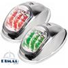 PIMAR LUCI DI NAVIGAZIONE LED SCOCCA IN ACCIAIO INOX DA PRUA VERDE ROSSO BARCA NAUTICA