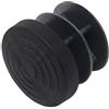 Adsamm® / 32 x puntali alettati a incastro / neri / Ø 16 - 18 mm / tondi / piedini in polietilene per gambe di mobili in tubolare / puntali protettivi per arredi Adsamm® Quality