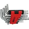 KS Tools 151.4570 Serie di chiavi maschio piegate Torx c.foro,9 pzTB10-TB50