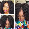 Romface Parrucca Capelli Umani Donna Veri Riccia V Part Wig Human Hair Upgrade Afro Kinky Curly 180% Density 14 Pollice Glueless No Leave Out