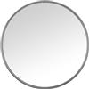 DRW Specchio da parete rotondo in malammina in argento 76x76x6 cm