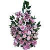 DRW Centro di Fiori Artificiali per Cimitero Rosa e Beige Viola Chiese Matrimoni Centro Fiori per i Santi con Lilium, Rose e ortensie Beige e Rosa