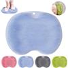 Capgoost Tappetino per Piedi Scrubber, Pad Massaggio Doccia, Spugna Schiena Doccia con Ventosa, Esfoliare Piede Spazzola, Circolazione Sanguigna Scrubber, Spazzola per Pulizia Schiena Piedi (Blu)