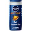 Nivea Men Doccia Shampoo Sport Docciaschiuma Uomo Rivitalizzante Per Viso Corpo E Capelli 250ml