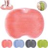 Capgoost Tappetino per Piedi Scrubber, Pad Massaggio Doccia, Spugna Schiena Doccia con Ventosa, Esfoliare Piede Spazzola, Circolazione Sanguigna Scrubber, Spazzola per Pulizia Schiena Piedi (Rosso)