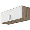 Rauch Möbel Celle - Armadio a 2 ante girevoli, in bianco e rovere Sanremo chiaro, 91 x 39 x 54 cm (L x A x P)