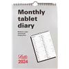 Letts of London Letts - Agenda mensile 2024 per tablet, formato A4