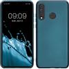 kwmobile Custodia Compatibile con Huawei P30 Lite Cover - Back Case Morbida - Protezione in Silicone TPU Effetto Metallizzato blu caraibi metalizzato