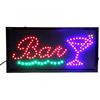 SECURIT - Insegna Luminosa LED Bar - Per Muri o Vetrine - Per Bar, Ristoranti, Pub, Negozi - LED Lampeggianti in 4 Colori - Adattatore 220V AC e Cavo da 130cm Inclusi