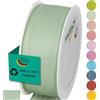 Halbach Seidenbänder Nastro regalo | larghezza 40 mm lunghezza 25 m | nastro prodotto in Germania | nastri regalo in diversi colori e larghezze, perfetto per confezionare e decorare, colore: menta