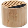 Speaker bluetooth tondo in bamboo e ABS personalizzate o neutre