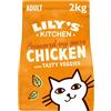 Lily's Kitchen Con ingredienti naturali Cibo secco per gatti adulti Sacco Ricetta senza cereali al pollo con verdure 2kg