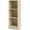 CAPALDO Libreria Ufficio Modulare 3 Ripiani 41x27x107 Effetto Legno Working