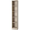 CAPALDO Libreria Ufficio Modulare 4 Ripiani 41x27x203 Effetto Legno Working