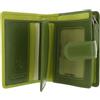 VISCONTI - portafoglio da donna piccolo in pelle con chiusura a cerniera 9 cartellini RB40 in verde lime