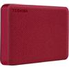 Toshiba Canvio Advance HDTCA40XR3CA - Hard disk esterno portatile USB 3.0, 4 TB, colore: Rosso