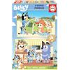 Educa - Puzzle Legno Bluey | 2x50 pezzi Puzzle Legno | Bluey, Puzzle Legno Bambini | dai 4 anni (19408)
