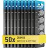 ABSINA CR2450 3V Lithium Battery | Confezione da 50 - Batterie CR2450 a prova di perdite e longevoli - CR 2450 Batteria 3V