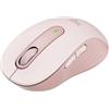 Logitech Signature M650 Mouse Wireless - Per Mani di Piccole Dimensioni, Durata Batteria 2 anni, Clic Silenziosi, Tasti Personalizzabili, Bluetooth, Compatibilità Multidispositivo - Rosa