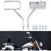 DREAMIZER Moto Specchietto Retrovisore Universali Rectangle Specchietti Moto M10 M8 Filettato Specchietti Cafe Racer per Street Bike Sport Bike Scooter Cruiser ATV hornet 600 quad mt 07