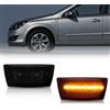 POPMOTORZ LED Indicatori di Direzione, 2 Pezzi Frecce Laterali con Canbus Senza Errori Luci Laterali 2835 SMD Nero Frecce LED per O-pel Adam Astra H Corsa D/E Insigina A Meriua B Zafira B