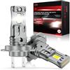 AUXIRACER Lampadina H7 LED, chip CSP 6500K 600%,12V，100W lampadina automotive H7 LED abbagliante e anabbagliante, lampadina per esterni, sostituzione per alogeni e xeno (2 lampade)