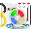FCOB COB RGBNW Striscia LED Flessibile Alta densità RGB+W(4000K) 5M 896LEDs/m DC24V 12mm Ampiezza CRI90+ IP30 Multicolore Dimmerabile per decorazioni DIY(Controllore＆alimentatore non inclusi)