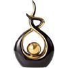 CESTATIVO Statua in Ceramica, Scultura Moderna, Ornamenti Astratta, Oggetto Decorativo, Decorazioni della Tavola per il Soggiorno Sala da Pranzo Bedroon Office Centrotavola (Oro Nero, Piccolo)