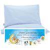 4BABIES-Federa Cuscino 50x30 Bambino- Set 2 Federe per cuscino lettino e culla 100% PURO COTONE Made in Italy - Chiusura a busta - Certificato OEKO-TEX - Biancheria da letto per bambini - AZZURRO