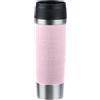 Emsa Travel Mug Classic N20224 - Tazza termica da 0,5 litri, tappo a vite, in acciaio inox, 6 ore e freddo per 12 ore, 100% ermetica, lavabile in lavastoviglie, apertura a 360°, rosa pastello