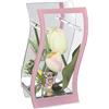 Flair Flower Decorazione da tavolo a forma di tulipano con luce LED in vetro a specchio, decorazione per la casa, decorazione floreale, decorazione per la casa, decorazione per la casa, decorazione per il
