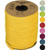 Halbach Seidenbänder Tubo di carta premium | Larghezza: 4 mm Lunghezza: 30 m | Filato tubolare riempito e resistente agli strappi, filo di carta per targhette per nome della cameretta o per fai da te,