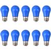 Jiotouhu Lampadine LED E27,300LM,Lampadina LED a Globo A50 Attacco E27, 3W equivalenti 30W, per Esterni, Patio, Feste, Natale,Nozze,confezione da 10 pezzi, Blu