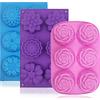 AIFUDA 3 stampi per sapone, 6 cavità in silicone per realizzare sapone, muffin, vassoi, cupcake, torta, torta di luna
