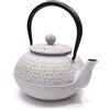 Webao Teiera in Ghisa con Infusore, 800ml Giapponese Bollitore Tetsubin per Preparare Ottimo Te, Sakura bianco