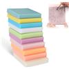 HERCHR 10 pezzi Blocchi per Intaglio Timbri In Gomma, Dedicato Incisione Timbro Morbida Block Brick, Multicolore Blocco a Mano da Quadrata Strumenti Artigianali, Timbro di Gomma per Incisione