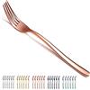 Kyraton Forchetta da tavola da 6 pezzi, set di posate in acciaio inossidabile Kyraton da 7,9 pollici, set di posate, lavabile in lavastoviglie. (oro rosa)