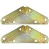 AERZETIX - C57279 - Set di 2 Staffe di montaggio d'angolo 100x100x24mm - piastra ad angolo retto - raccordo metallico per mobile a 90° - in acciaio zincato giallo - legno ferramenta carpenteria