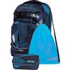 Nitro Superhero, zaino per la scuola, zaino, cintura in vita rimovibile, base robusta, borsa termica, borsa per laptop, borsa sportiva o borsa sportiva e custodia per matite, Frammenti blu, (30L) EU,
